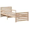 vidaXL S&auml;ngram med madrass med huvudgavel Brun 80 x 200 cm Massiv furu