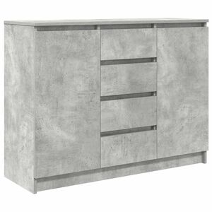 vidaXL Sk&auml;nk med l&aring;dor betonggr&aring; 100,5x35x76 cm konstruerat tr&auml;