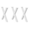 vidaXL Matbordsben X-formade 3 st vita 80x(72-73) cm st&aring;l