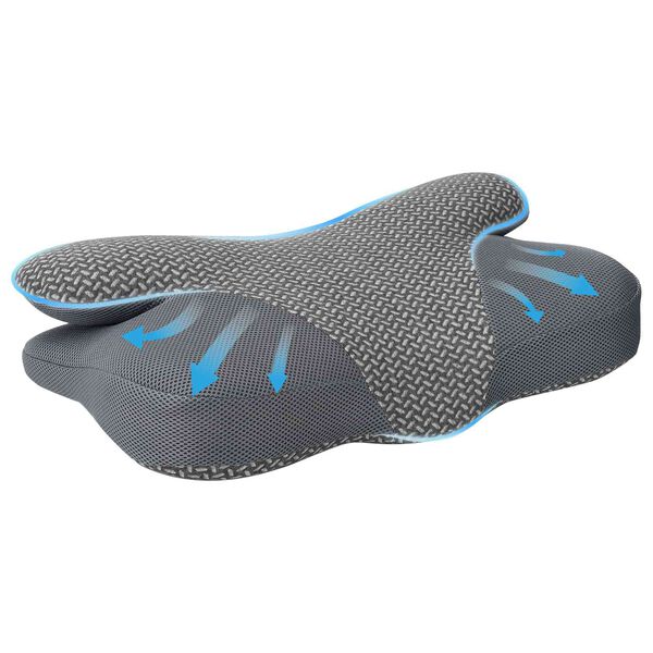 vidaXL Kudde med kudde Gr&aring; 59 x 38 x 14 cm Polyester