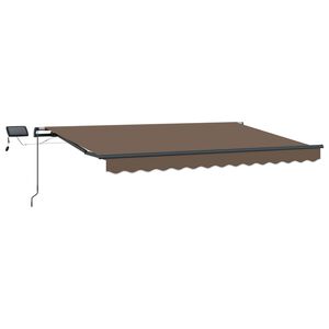 vidaXL Utdragbar markis Taupe 400 &times; 350 cm Duk och Aluminium