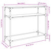 vidaXL Konsolbord med transparent glasskiva 98x35x81 cm stål