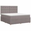 vidaXL Kontinentals&auml;ng med madrass Taupe 180 x 200 cm Tyg