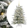 vidaXL Plast Hingad Julgran med LED -remsljus Vit 120 cm PE och PVC