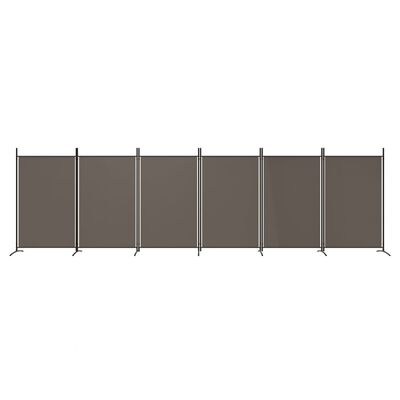 vidaXL Rumsavdelare 6 paneler antracit 520x180 cm tyg