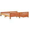 vidaXL S&auml;ngram utan madrass vaxbrun 180x200 cm massiv furu