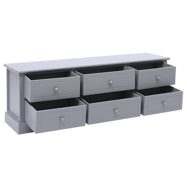 vidaXL Hallbänk mörkgrå 115x30x40 cm trä