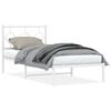 vidaXL S&auml;ngram med huvudgavel metall vit 90x190 cm