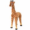 vidaXL St&aring;ende leksaksgiraff brun och gul XXL