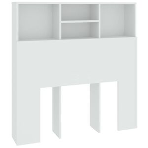 vidaXL S&auml;nggavel med f&ouml;rvaring vit 100x19x103,5 cm