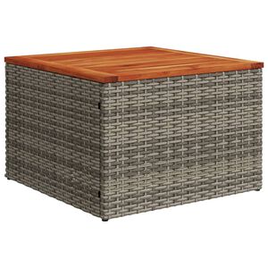 vidaXL Tr&auml;dg&aring;rdsbord gr&aring; 55x55x37 cm konstrotting och akaciatr&auml;