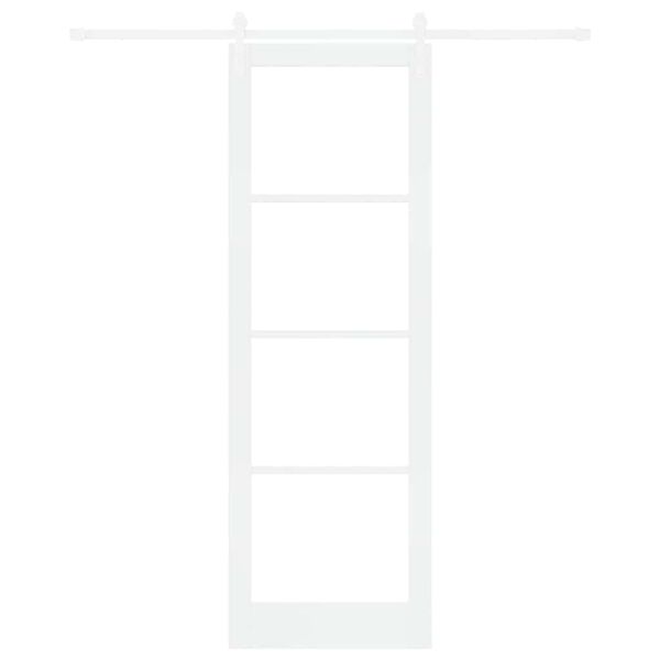 vidaXL Skjutd&ouml;rr ORKDAL Vit 78 x 232 cm Massivt talltr&auml; och glas