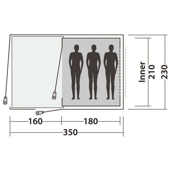 Easy Camp T&auml;lt Galaxy 300 3 personer rustik gr&ouml;n
