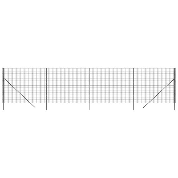vidaXL St&auml;ngsel antracit 1,6x10 m galvaniserat st&aring;l