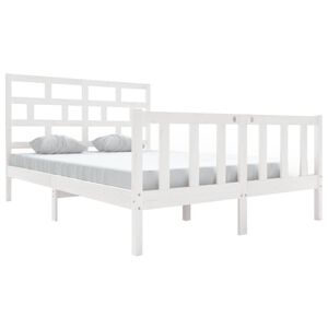 vidaXL S&auml;ngram vit massiv furu 140x200 cm