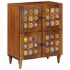 vidaXL Sideboard med lagring Valn&ouml;t 60 x 33 x 75 cm Massivt mangotr&auml;