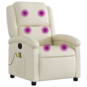 vidaXL Massagef&aring;t&ouml;lj gr&auml;ddvit konstl&auml;der