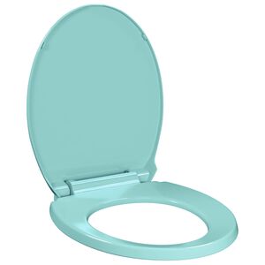 vidaXL Toalettsits mjuk st&auml;ngning gr&ouml;n oval