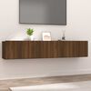 vidaXL TV-b&auml;nkar 2 st brun ek 80x30x30 cm konstruerat tr&auml;