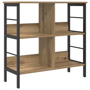 vidaXL Hyllsystem 4 niv&aring;er 82 x 32 x 79 cm Konstruerat tr&auml; Artisan Ek
