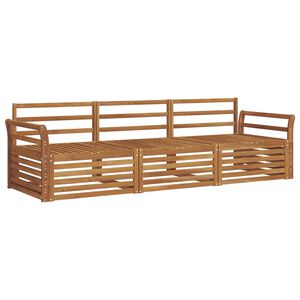 vidaXL Utomhussoffset 3 pcs Naturf&auml;rg Massivt Akaciatr&auml;
