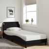 vidaXL Bed with Mattress "Dover" Black 90x200 cm Fabric