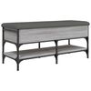 vidaXL Skob&auml;nk gr&aring; sonoma 102x42x45 cm konstruerat tr&auml;
