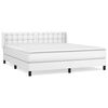 vidaXL Rams&auml;ng med madrass vit 180x200 cm konstl&auml;der