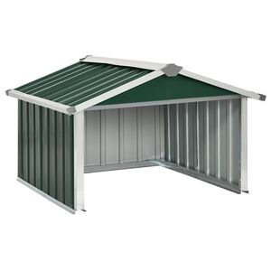 vidaXL Skjul f&ouml;r robotgr&auml;sklippare 92x97x63 cm galvaniserat st&aring;l gr&ouml;n