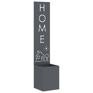 vidaXL Trädgårds integritetsskärm Antracit 32 x 140 cm Kallvalsat stål