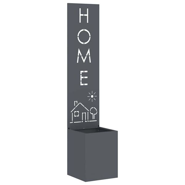 vidaXL Trädgårds integritetsskärm Antracit 32 x 140 cm Kallvalsat stål