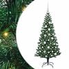 vidaXL Konstgjord F&ouml;rbelyst Julgran Gr&ouml;n 120 cm PVC och metall