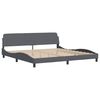 vidaXL Bed Frame without Mattress "Hanko" Dark Grey 200x200 cm Velvet