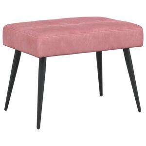 vidaXL B&auml;nk med knappar Rosa 60 x 40 x 45 cm Sammet