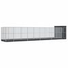 vidaXL Volj&auml;r med utbyggnad silver 1037x203x216 cm st&aring;l