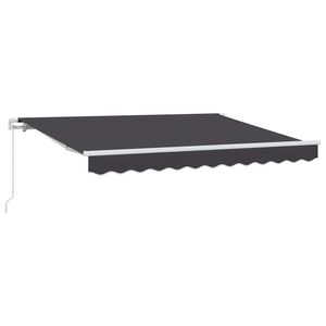 vidaXL Utdragbar markis Antracit 300 x 200 cm tyg