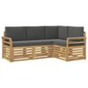 vidaXL Soffgrupper 4 pcs Vit och antracit 190 x 130,5 x 73 cm