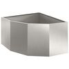 vidaXL H&ouml;rnst&auml;llning Silver 60 x 60 x 35 cm Rostfritt st&aring;l