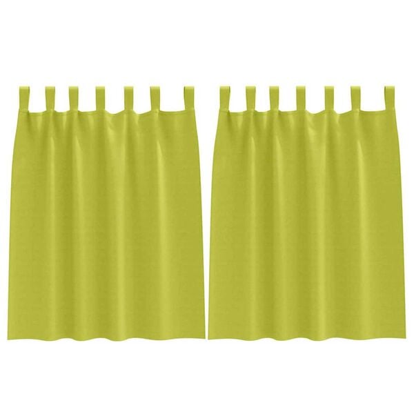 vidaXL Mörkläggningsgardiner med Ringar 2 pcs Grön 140 x 140 cm
