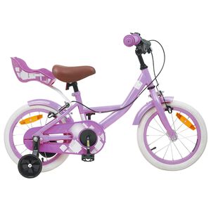 vidaXL Barncykel 12 Tum f&ouml;r 2-4 &aring;ringar Lila