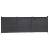 vidaXL Staketpanel gr&aring; 526x186 cm WPC