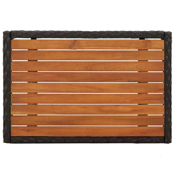 vidaXL Loungegrupp för trädgården med dynor 3 delar svart konstrotting