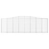 vidaXL Gabioner bågformade 4 st 400x30x120/140 cm galvaniserat järn