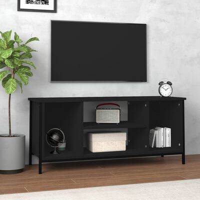 vidaXL Tv-bänk svart 102x35x45 cm konstruerat trä