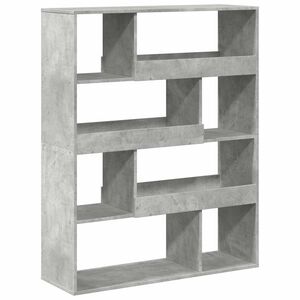 vidaXL Bokhylla betonggr&aring; 100x33x125,5 cm konstruerat tr&auml;