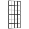 vidaXL Skjutd&ouml;rr ESG-glas och aluminium 90x205 cm svart