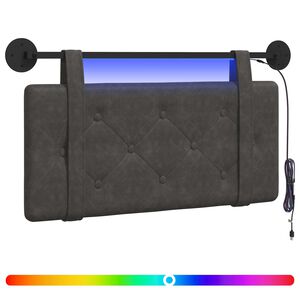 vidaXL H&auml;ngande s&auml;nggavel Med LED-lampa Svart Antik PU