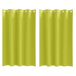 vidaXL M&ouml;rkl&auml;ggningsgardiner med Ringar 2 pcs Gr&ouml;n 175 x 140 cm