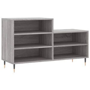 vidaXL Skosk&aring;p gr&aring; sonoma 102x36x60 cm konstruerat tr&auml;