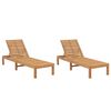 vidaXL Sols&auml;ngar 2 st massiv teak